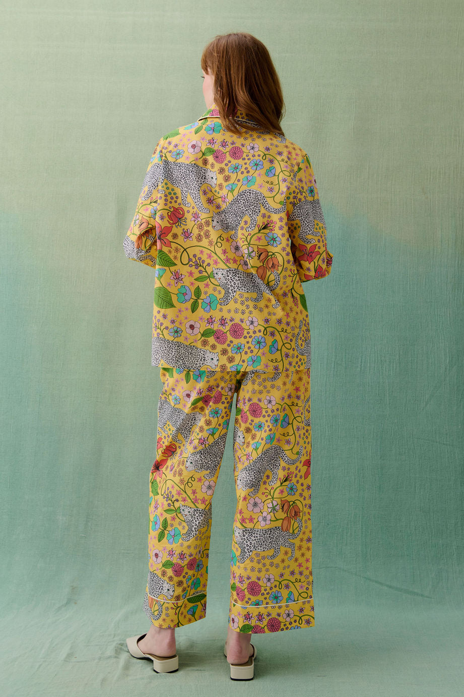 Alpine Leopards Yellow Cotton Pyjama Set