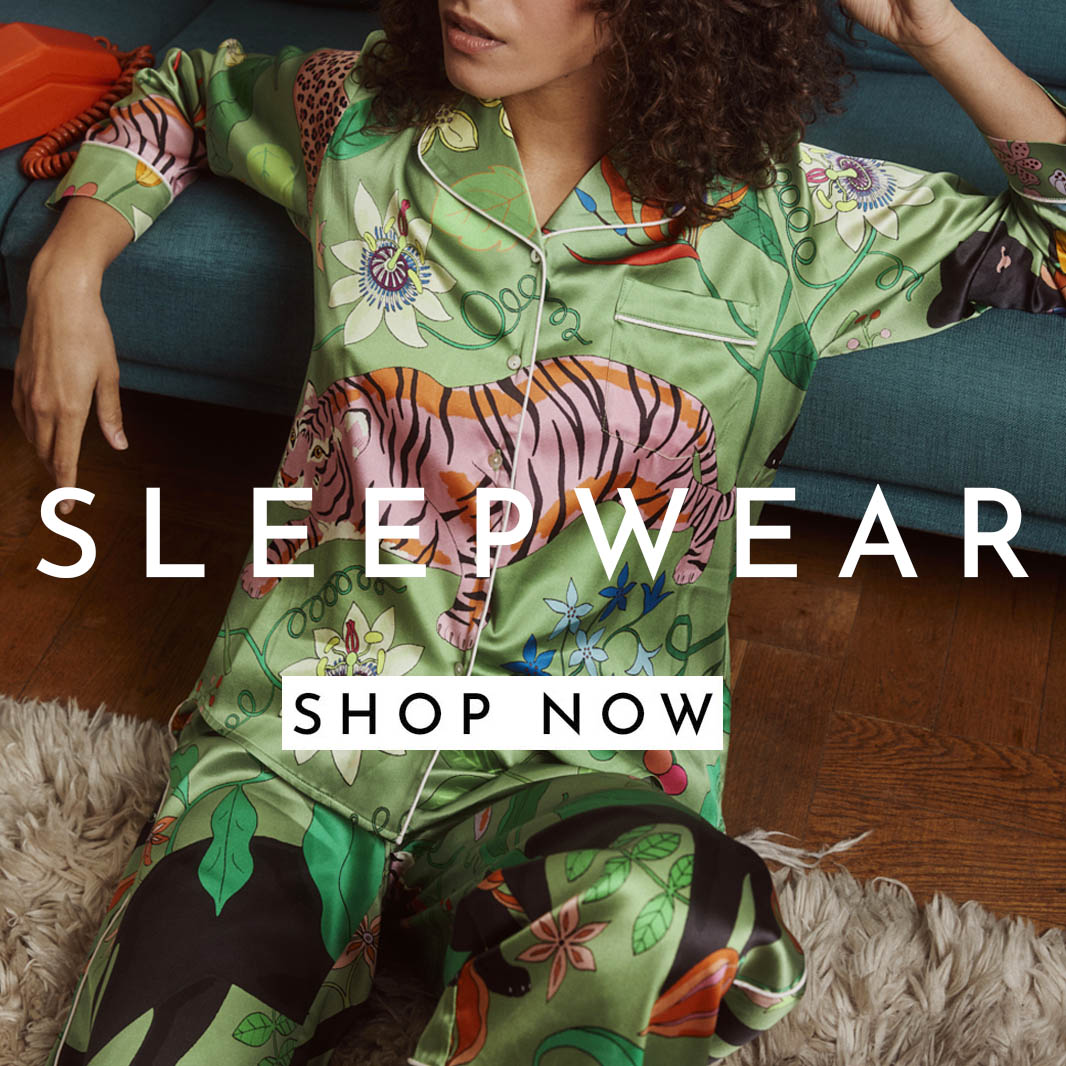 Luxury Illustrated Sleepwear, Silk Scarves and Homeware