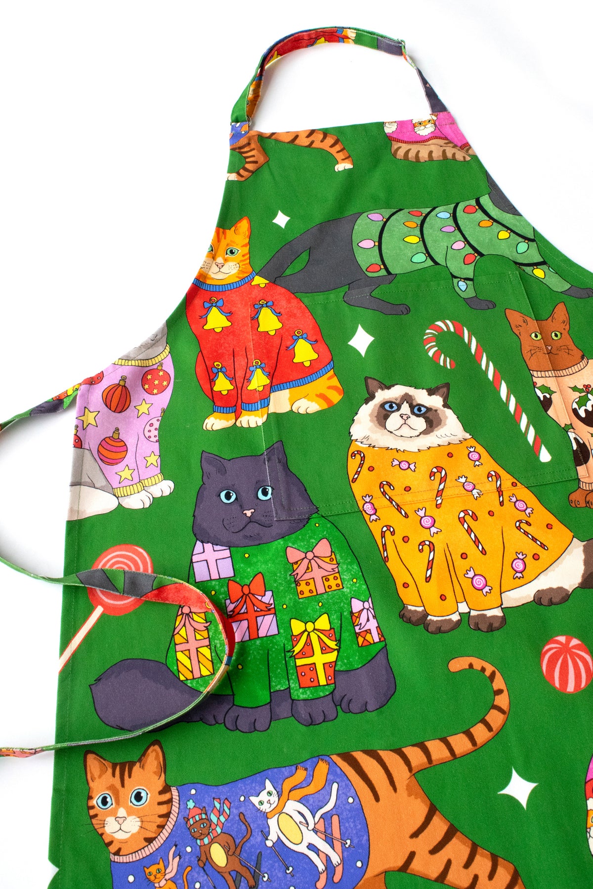 Christmas Jumper Cats Apron