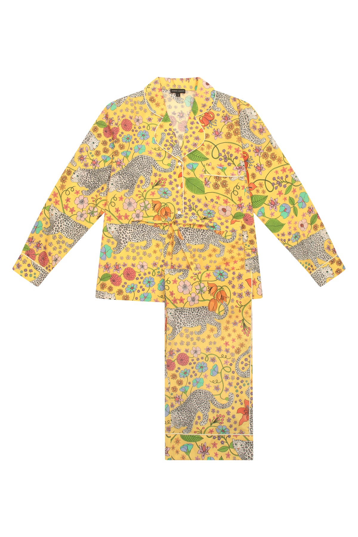 Alpine Leopards Yellow Cotton Pyjama Set